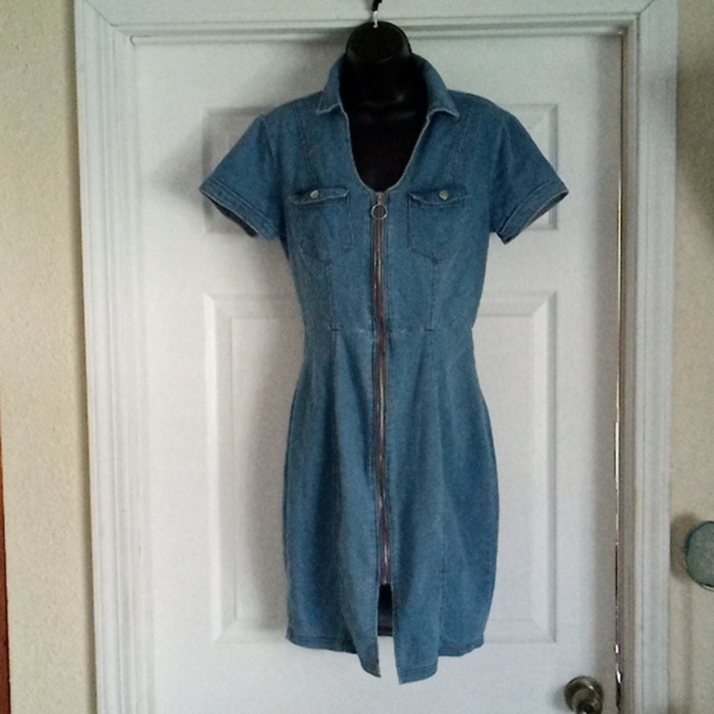 Haute Monde, small, denim dress